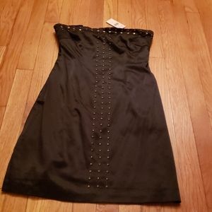 Strapless black dress